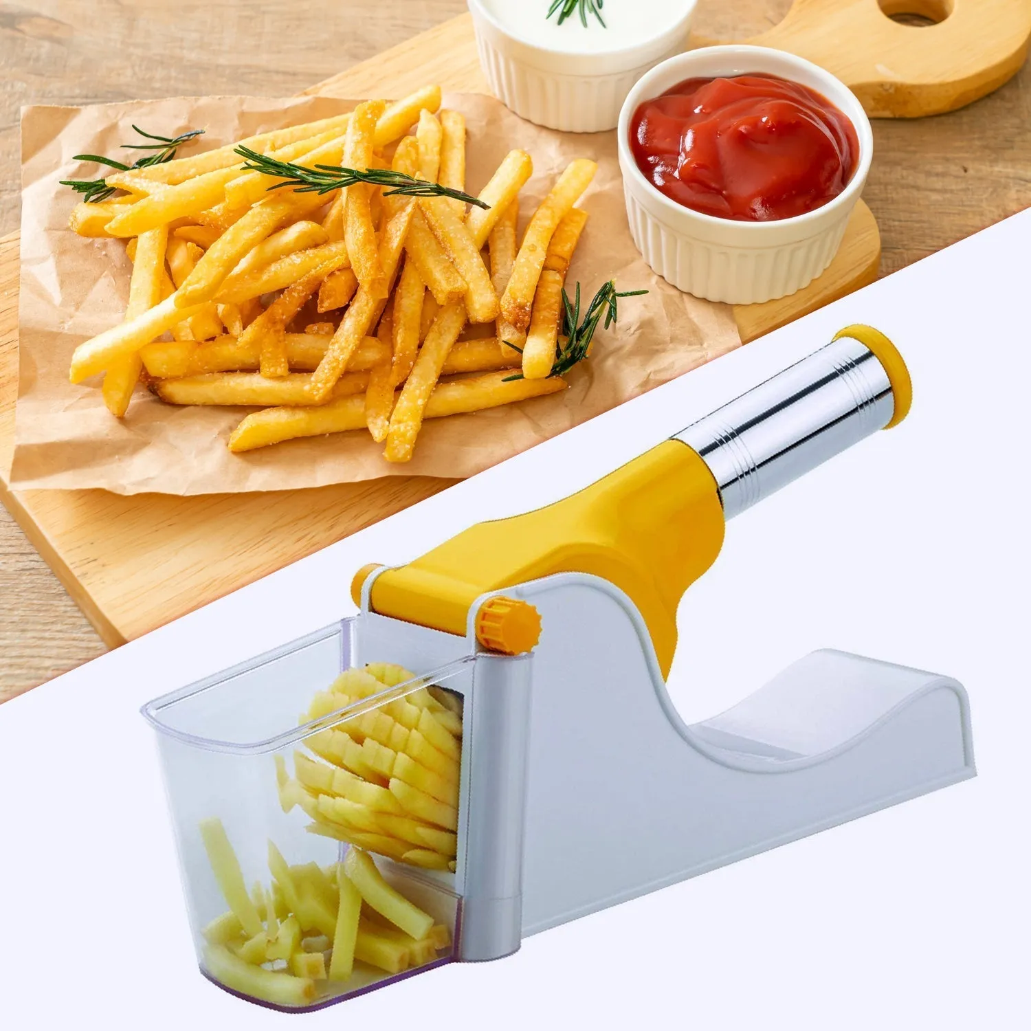 0114L French Fry Chipser  /  Chips Slicer  /  Potato Chipser  / Chips Maker Machine / Potato Slicer with Container
