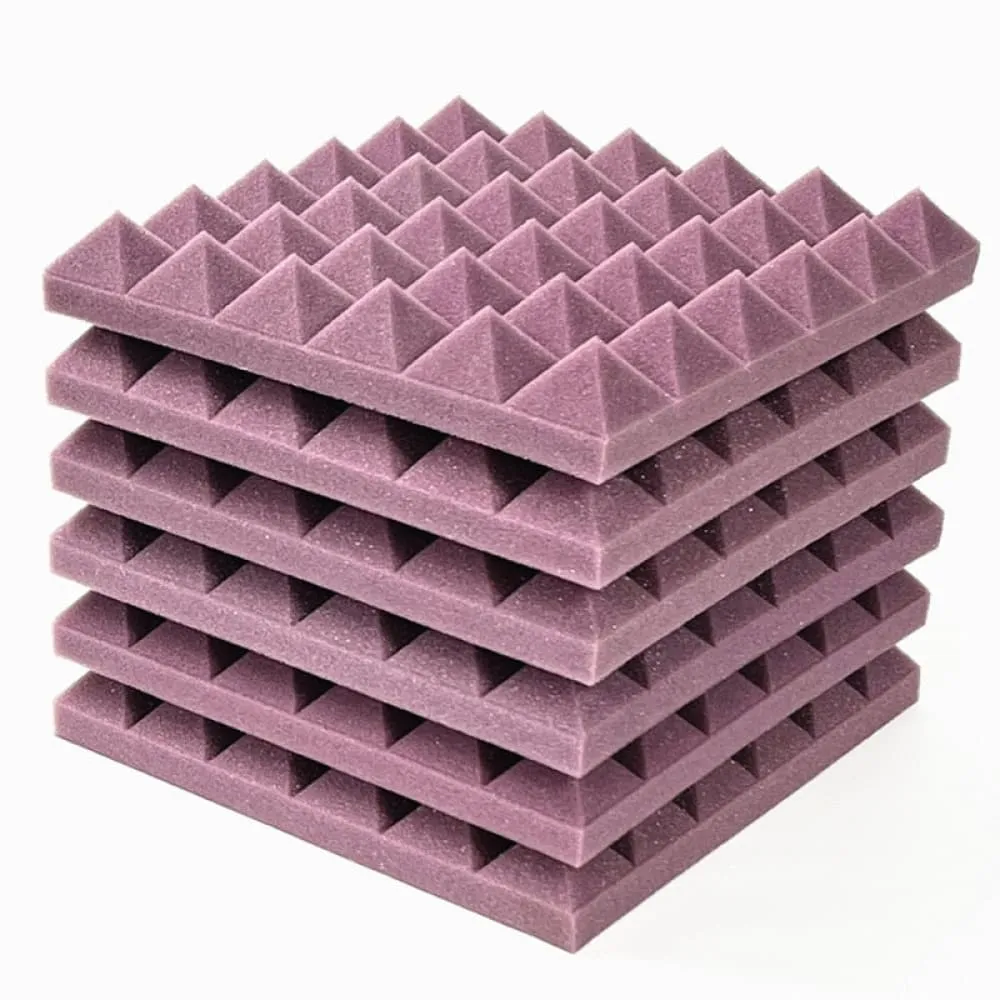 12 24pcs 30x30x5cm Acoustic Soundproof Foam Panel with Tapes