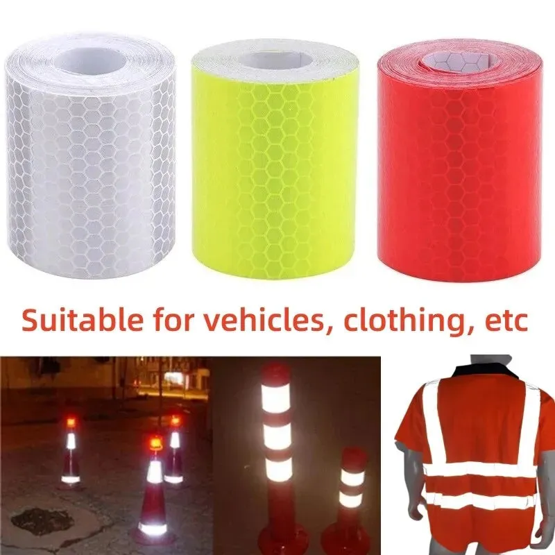1pc 100cm 5cm Reflective Sticker for Car Safety Warning Tape Mark Film Strip