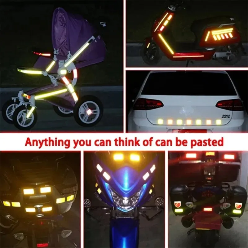 1pc 100cm 5cm Reflective Sticker for Car Safety Warning Tape Mark Film Strip