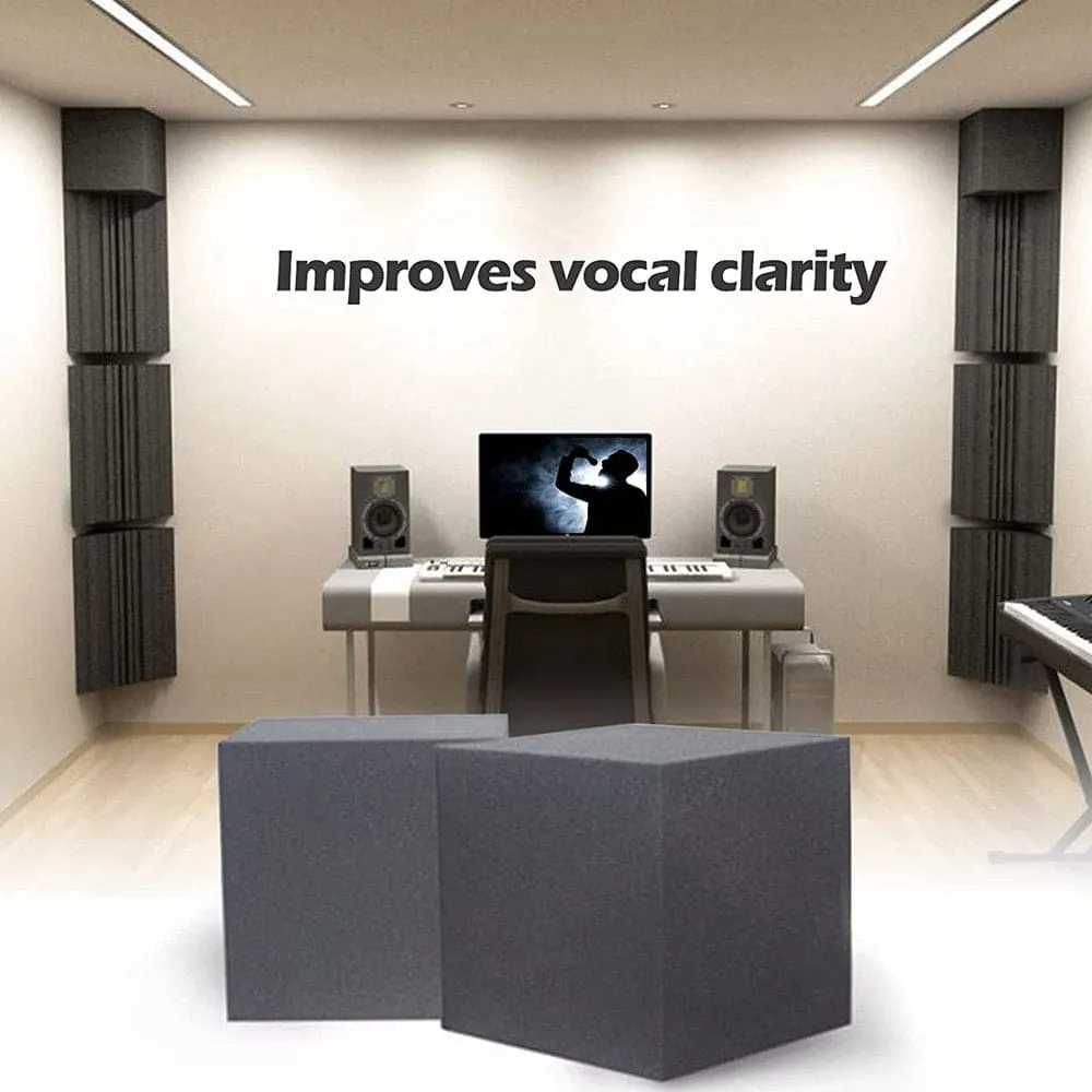 4pcs Pack 15x15x15cm Corner Blocks Cube Acoustic Soundproof Foam Panel