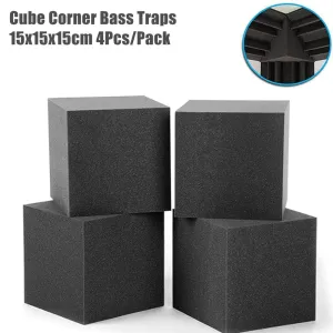 4pcs Pack 15x15x15cm Corner Blocks Cube Acoustic Soundproof Foam Panel