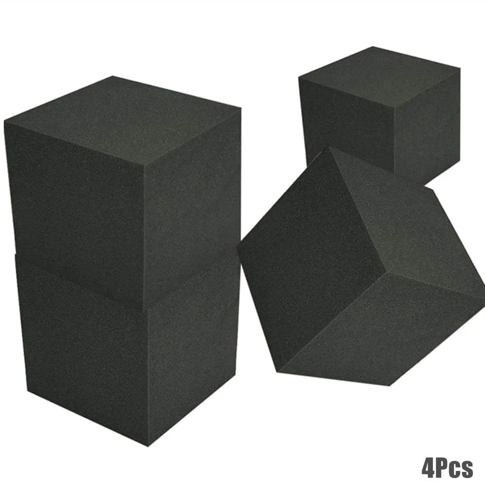 4pcs Pack 15x15x15cm Corner Blocks Cube Acoustic Soundproof Foam Panel