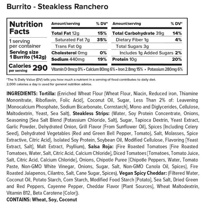 Alpha Foods - Plant-Based All-Day Burritos, 5oz | Multiple Flavors