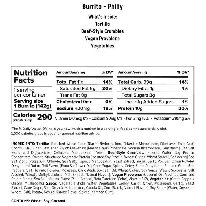 Alpha Foods - Plant-Based All-Day Burritos, 5oz | Multiple Flavors