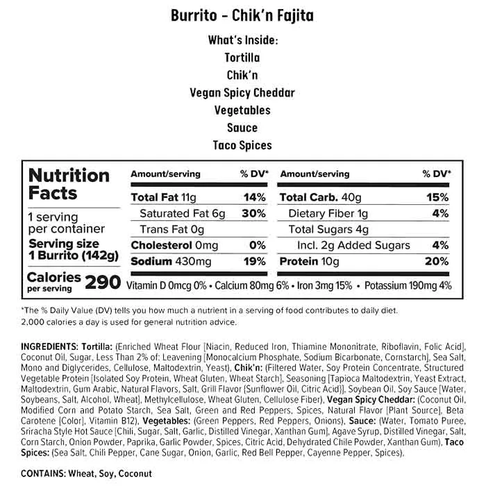 Alpha Foods - Plant-Based All-Day Burritos, 5oz | Multiple Flavors
