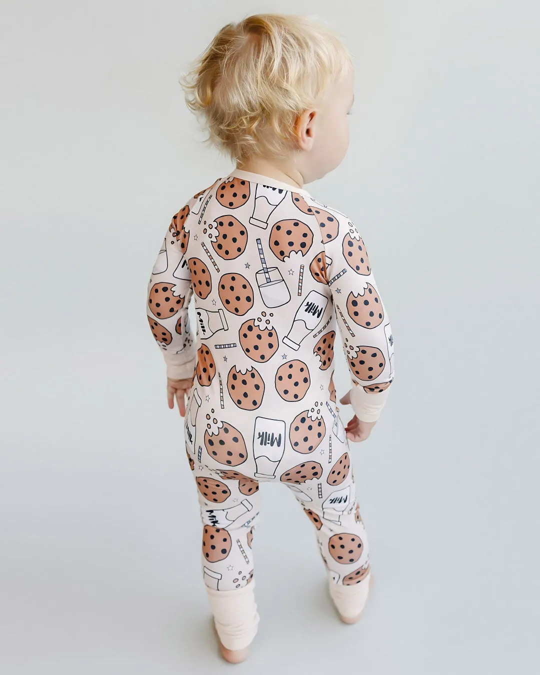 Bamboo Zip Romper | Milk & Cookies