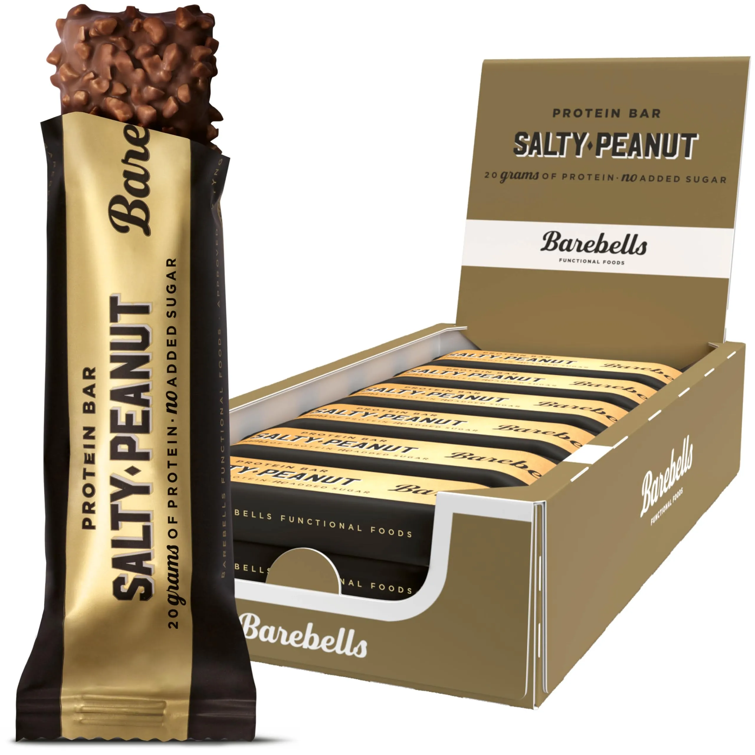 Barebells Barre de protine 20g proteine, 12x55g chocolat protein bars (Salty Peanut)
