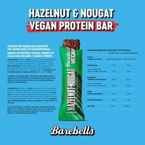 Barebells Barre de protine 20g proteine, 12x55g chocolat protein bars (Salty Peanut)
