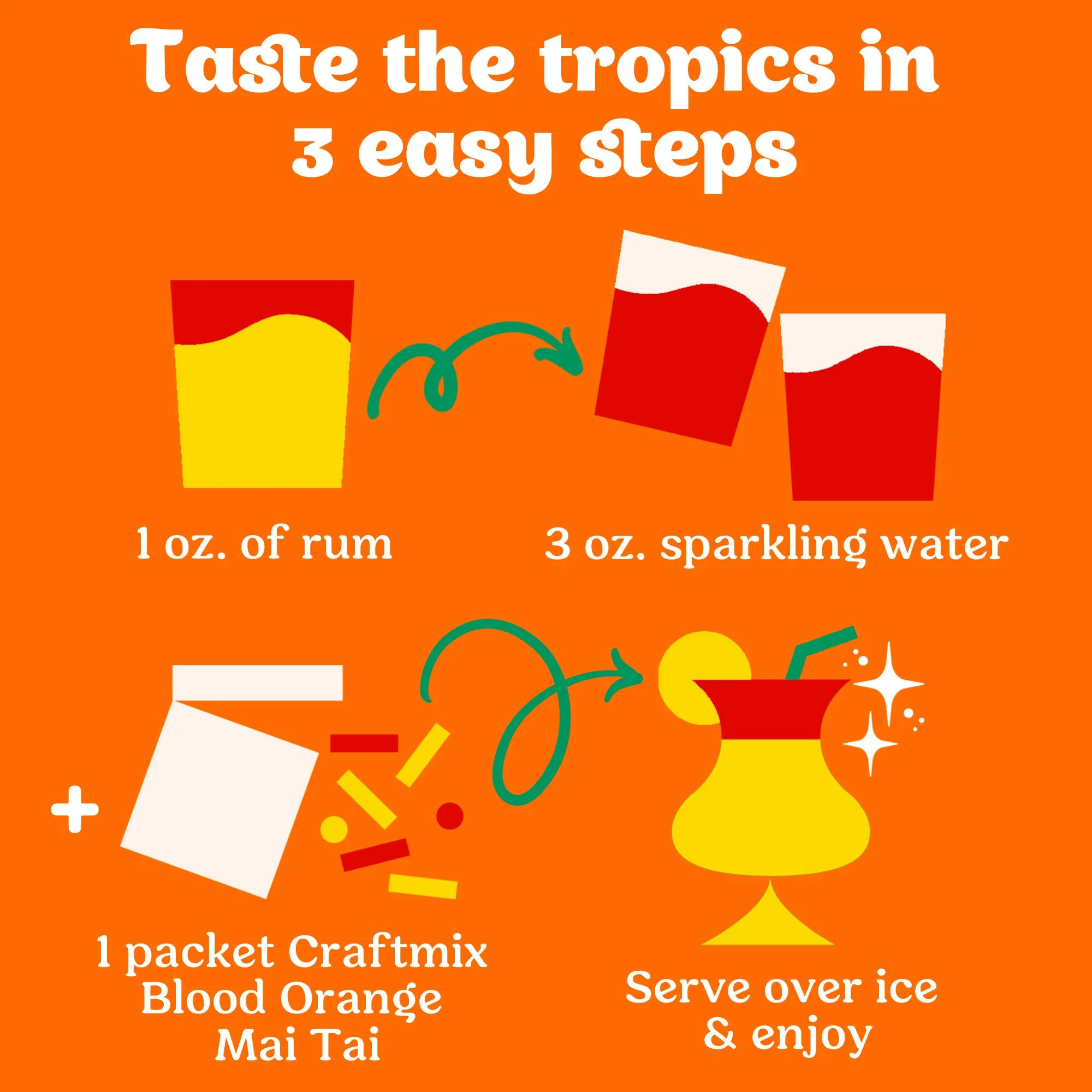 Blood Orange Mai Tai Cocktail Mocktail Mixer