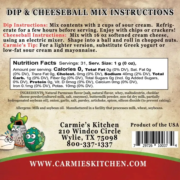 Carmie's Artichoke Parmesean Dip