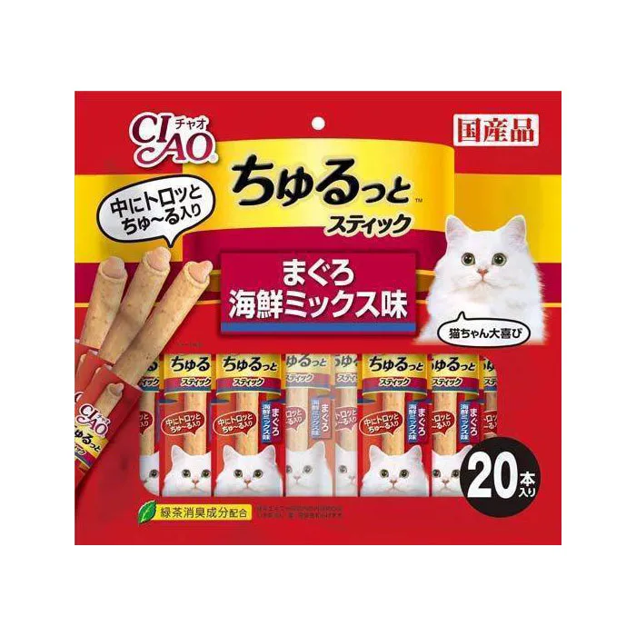 Ciao Churutto Stick Maguro with Scallop 140g (7g x 20) (CS163)