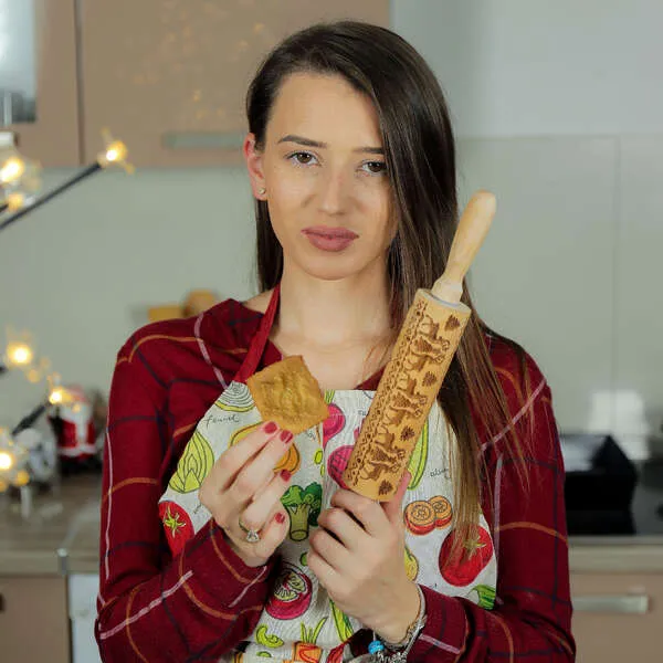 Deerly - Dough roller with holiday motifs