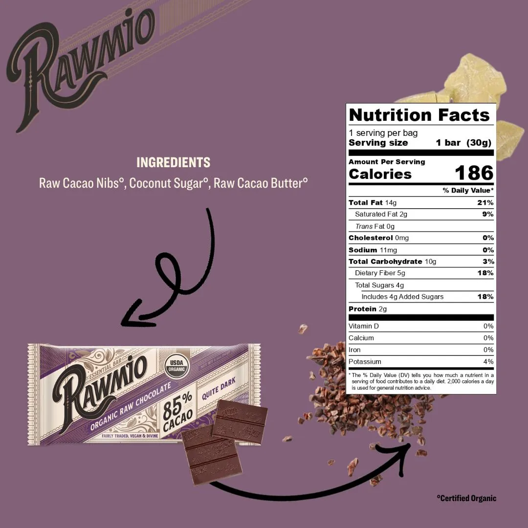 Essential Dark Chocolate Bar - 85% Cacao