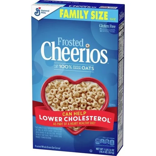 Frosted Cheerios, Heart Healthy Cereal, Family Size, 18.4 OZ