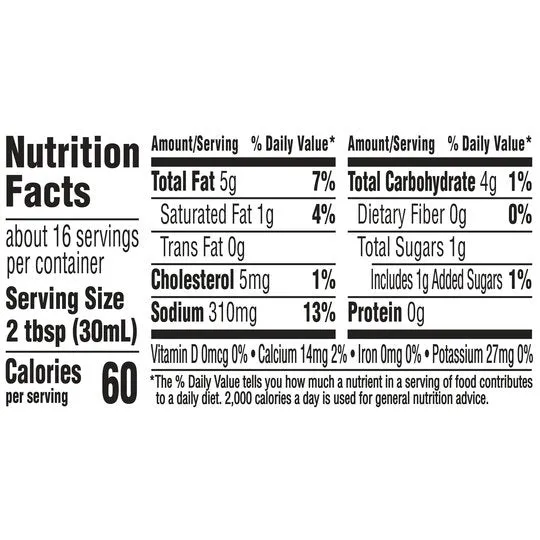 Hidden Valley Gluten Free Light Original Ranch Salad Dressing and Topping, 16 fl oz