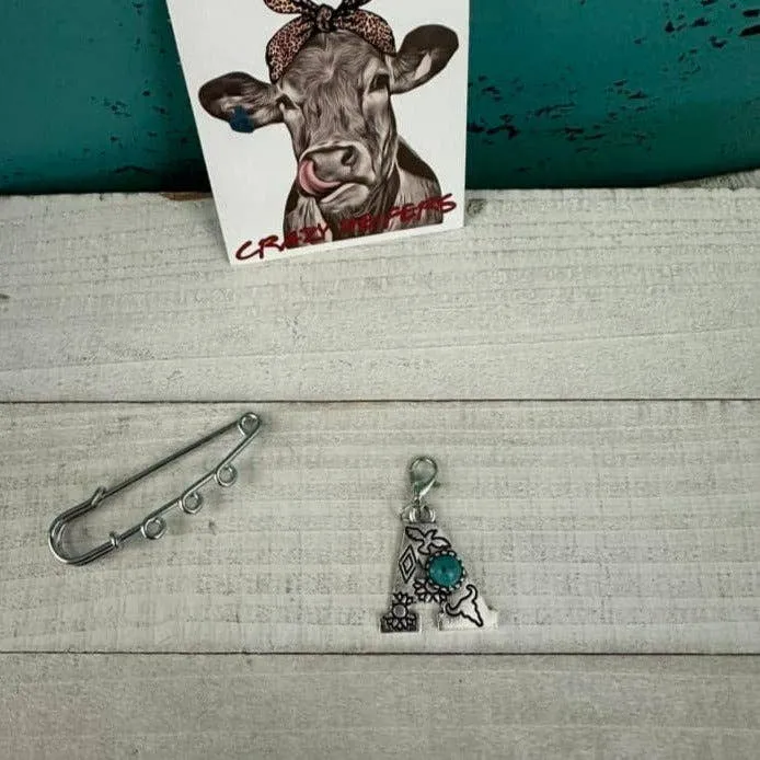 Initial Clip-on Charms: M