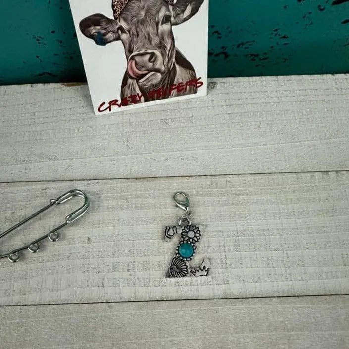 Initial Clip-on Charms: R