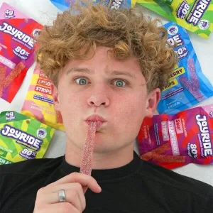 JOYRIDE Uncommon Candy x Ryan Trahan: Natural Low Sugar Sour Strips (99g) Multiple Flavors