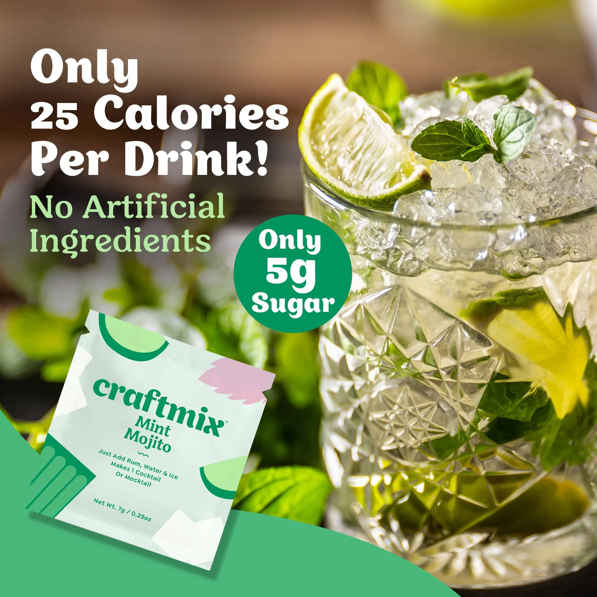 Mint Mojito Cocktail or Mocktail Mixer