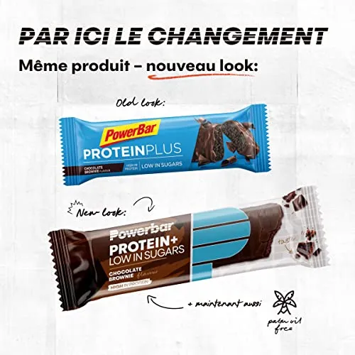 Powerbar Protein Plus Low Sugar Chocolate Brownie 30x35g - Barre hyperprotine et peu sucre