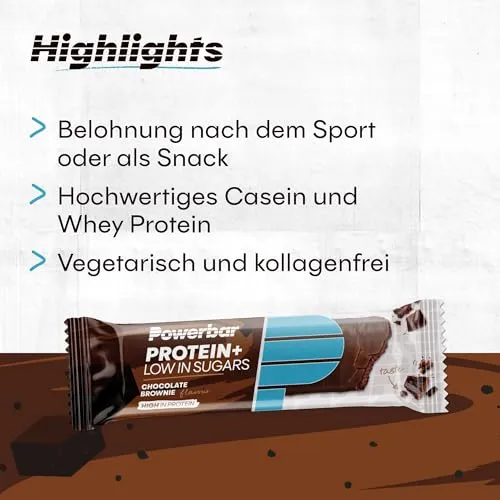 Powerbar Protein Plus Low Sugar Chocolate Brownie 30x35g - Barre hyperprotine et peu sucre