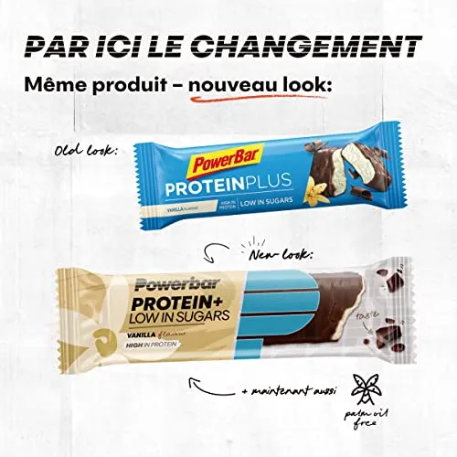 Powerbar Protein Plus Low Sugar Chocolate Brownie 30x35g - Barre hyperprotine et peu sucre