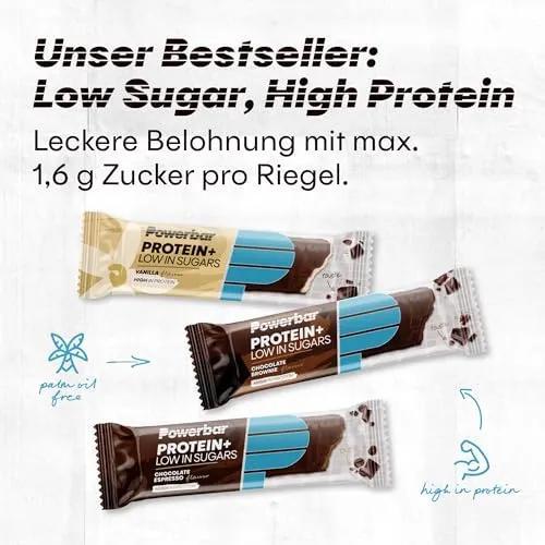 Powerbar Protein Plus Low Sugar Chocolate Brownie 30x35g - Barre hyperprotine et peu sucre
