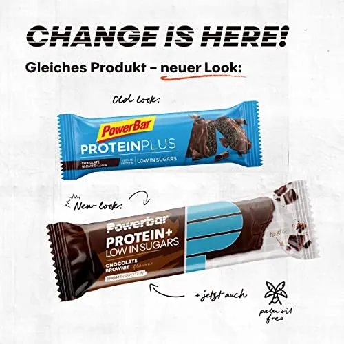 Powerbar Protein Plus Low Sugar Chocolate Brownie 30x35g - Barre hyperprotine et peu sucre
