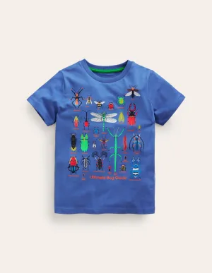 Printed Bugs T-shirt-Navy Bugs
