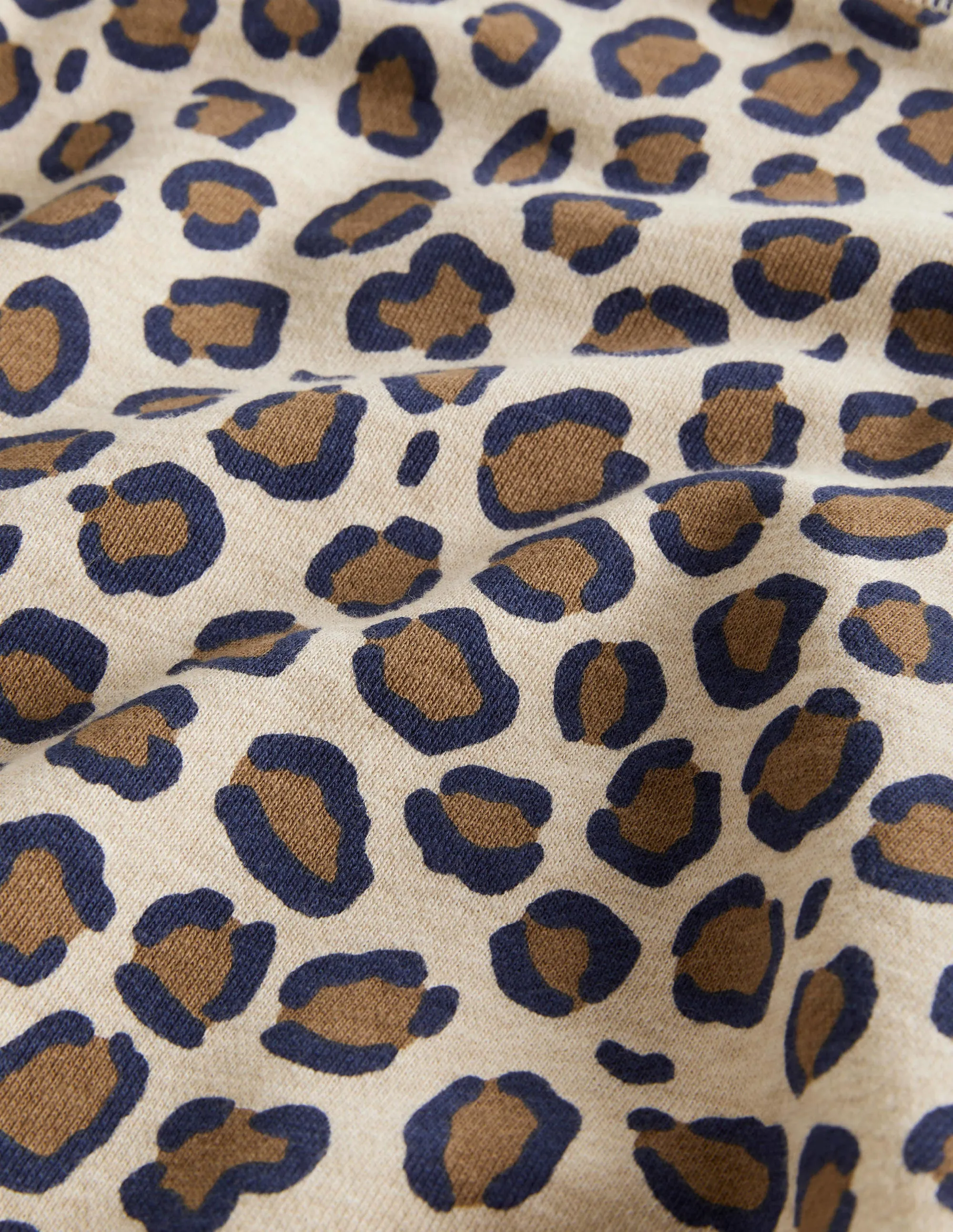 Relaxed Sweatshirt-Nut Brown Leopard