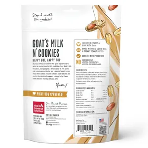 The Honest Kitchen Goat's Milk N' Cookies Peanut Butter & Honey Dog Treats, 8 oz