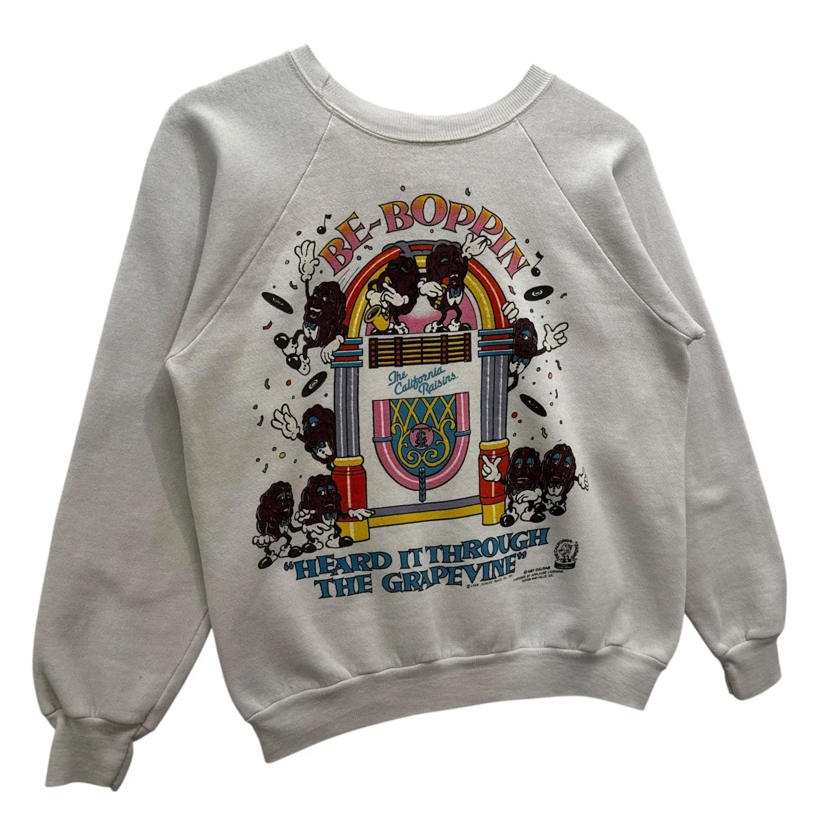 Vintage California Raisins Jukebox Quote Crewneck