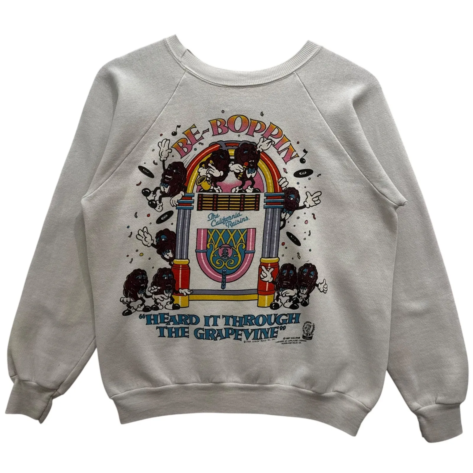 Vintage California Raisins Jukebox Quote Crewneck