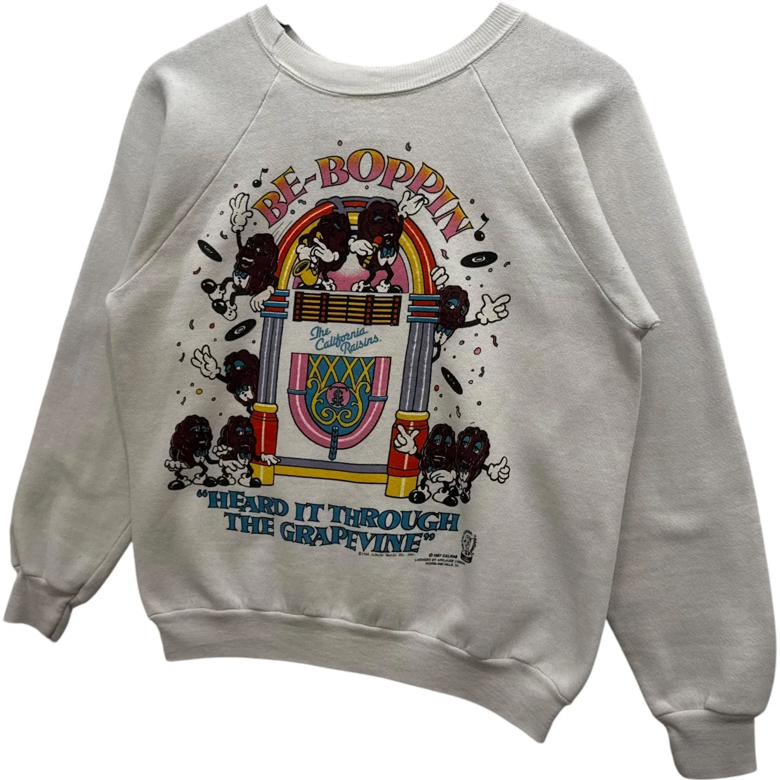 Vintage California Raisins Jukebox Quote Crewneck