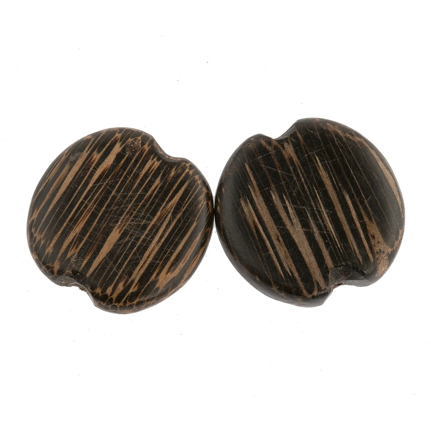 Vintage Flat Palmwood Disks. 19x4mm. Pkg of 10. b7-wo244