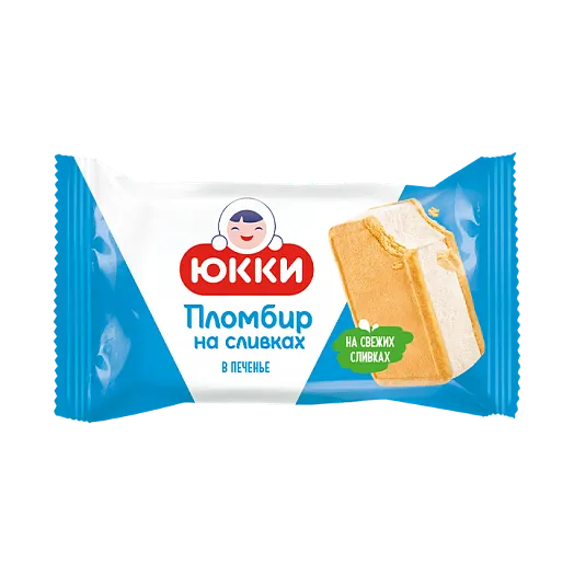 YUKKI Plombir with cream in biscuits 80g